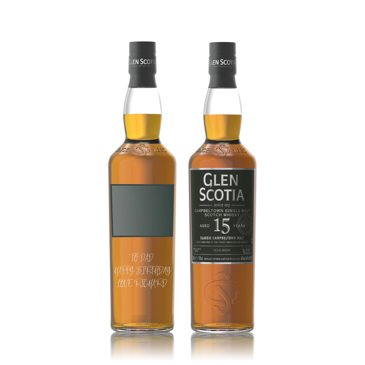 15 Year Old Single Malt with Personalised Whisky Bottle